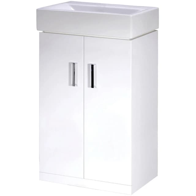 Mayford 2 Door Vanity Unit with Basin Gloss White