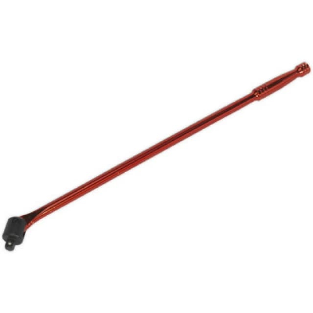 Loops 600mm Breaker Pull Bar - Replaceable 1/2" Sq Drive Knuckle - Red Chrome Finish Multi