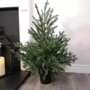 3ft (90cm) Premier Potted Hinged Green PE PVC Glenshee Spruce Christmas Tree with 537 Tips
