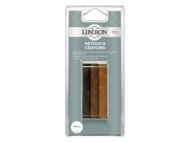 Liberon 126930 Retouch Crayons Walnut 3 Pack Librcwn