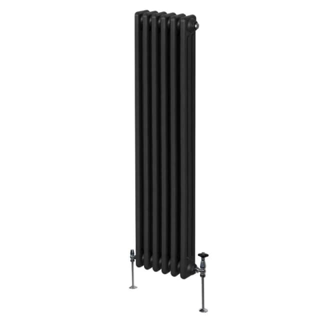 MONSTER-SHOP Traditional 3 Column Radiator - 1800 x 292mm - Black 5055986189848
