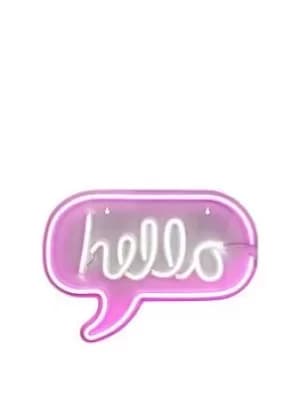 Glow Neon Hello Wall Lamp