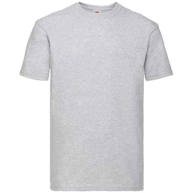 Fruit Of The Loom Fruit of the Loom Men Super Premium Heather T-Shirt in Grey Size: Small Grey S Male 5063470435890