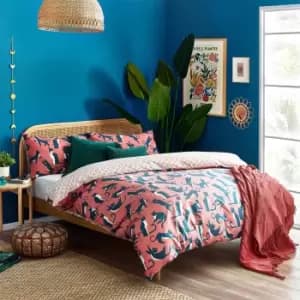 Furn. Kitta Pink Watermelon Duvet Cover and Pillowcase Set Pink/Blue/White