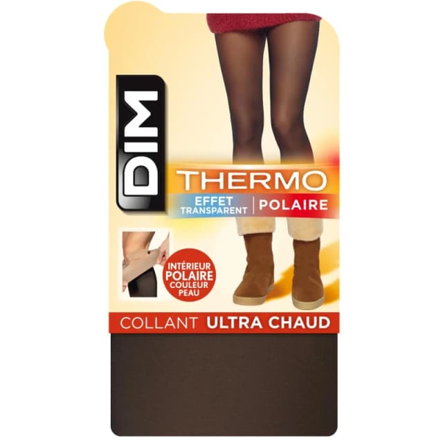 Dim Sheer 80 Denier Thermal Tights Black Women M/L