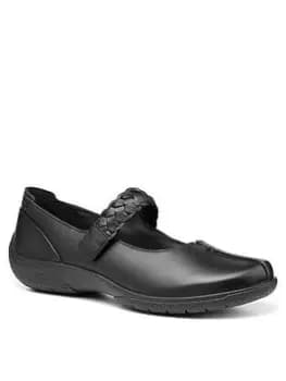 Hotter Shake II Wide Fit Ballerina Shoe - Black, Size 5, Women
