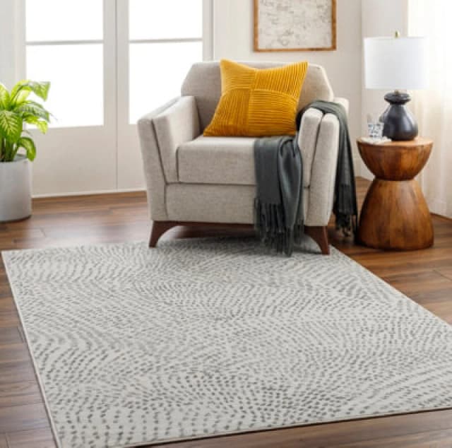Livabliss Pisa-Modern Grey Charcoal Living Dining Bedroom Rug 200 X 275cm Easy Care, Non Shedding