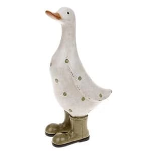 David's Polka Dot Duck Large Green Ornament