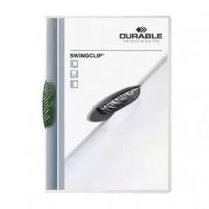 Durable SWINGCLIP® A4 Clip Folder Dark Green Pack of 25