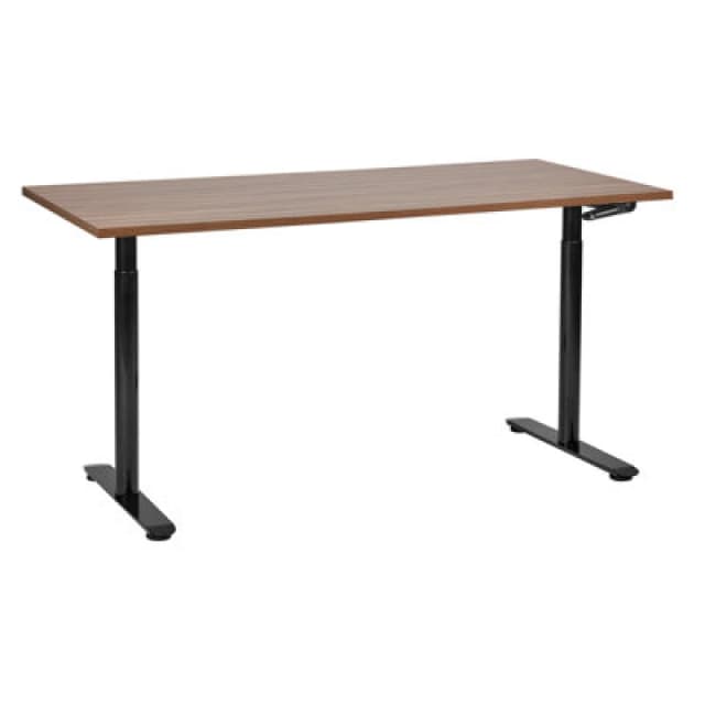 Beliani Manual Adjustable Standing Desk Destinas Brown/ Black 160 Cm 72 Cm