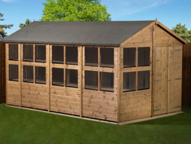 Empire Sheds Empire Apex Potting Shed 8X14 Double Door