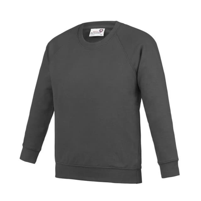AWDis Academy Raglan Sweatshirt in Charcoal Size: XS Charcoal Unisex XS