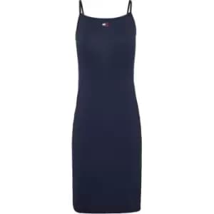 Tommy Jeans Tjw XS Badge Tie Back Midi Dress - Blue
