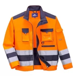 Portwest Lille Hi Vis Jacket Orange / Navy 2XL