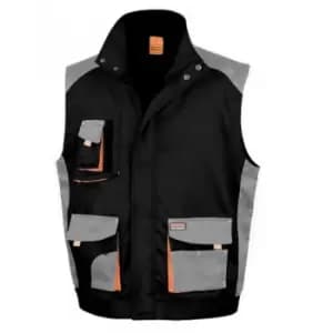 Result Work-Guard Mens Lite Gilet (L) (Black/Grey)