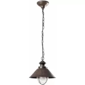 Garden pendant light dark brown Nautica h 101 1 bulb