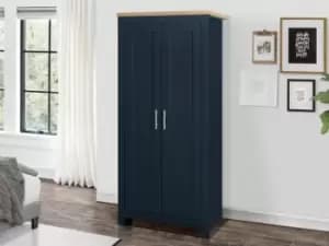 Birlea Highgate Navy and Oak Effect 2 Door Wardrobe Flat Packed