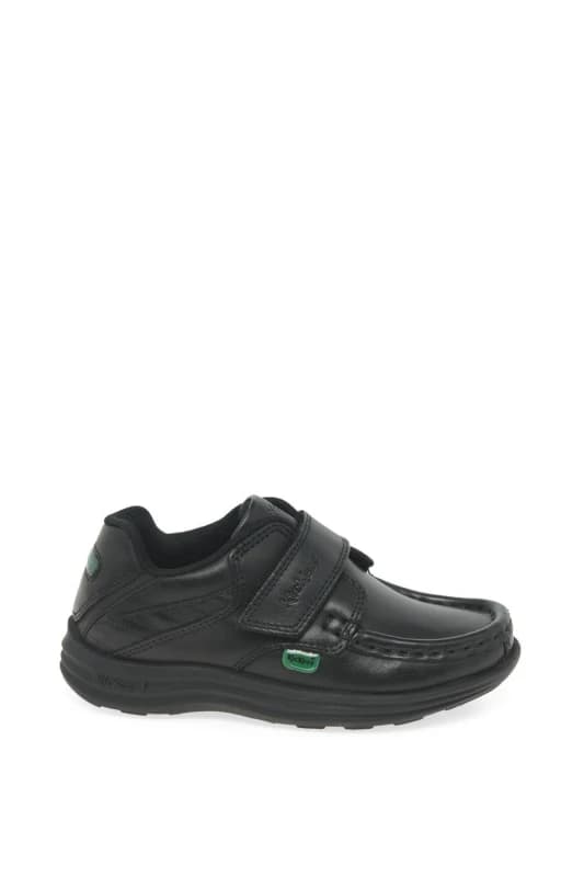 Kickers Black Reasan Strap Boys Toddler Shoes Black UK 8
