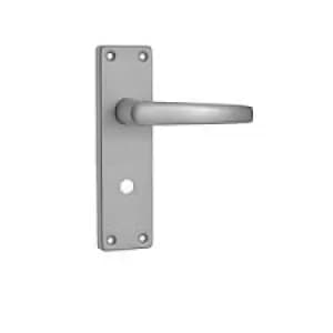 Wickes Contract Locking Door Handle - Satin Aluminium 1 Pair
