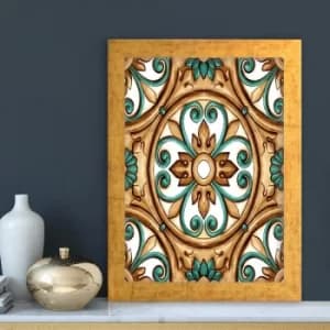 AC4821034124 Multicolor Decorative Framed MDF Painting