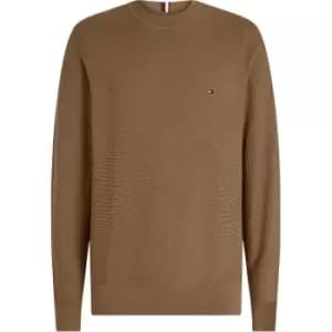 Tommy Hilfiger Rectangular Structure Crew Nk - Brown