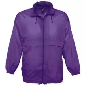 SOLS Unisex Surf Windbreaker Lightweight Jacket (XS) (Blue Atoll)