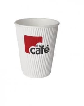 Mycafe 12oz Ripple Wall Hot Cups (Pack of 500) HVRWPA12V