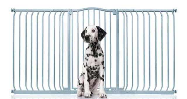 Bettacare Extra Tall Curved Top Dog Gate, 179Cm - 188Cm, Matt Grey, Extra Tall 100Cm In Height, Pressure Fit Pet Gate