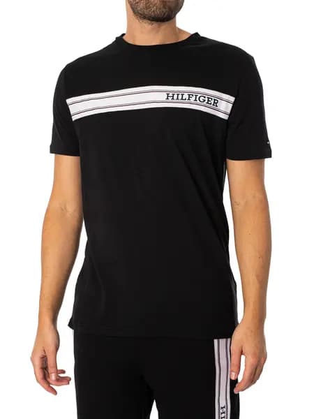 Tommy Hilfiger Lounge Brand Line T-Shirt Black S