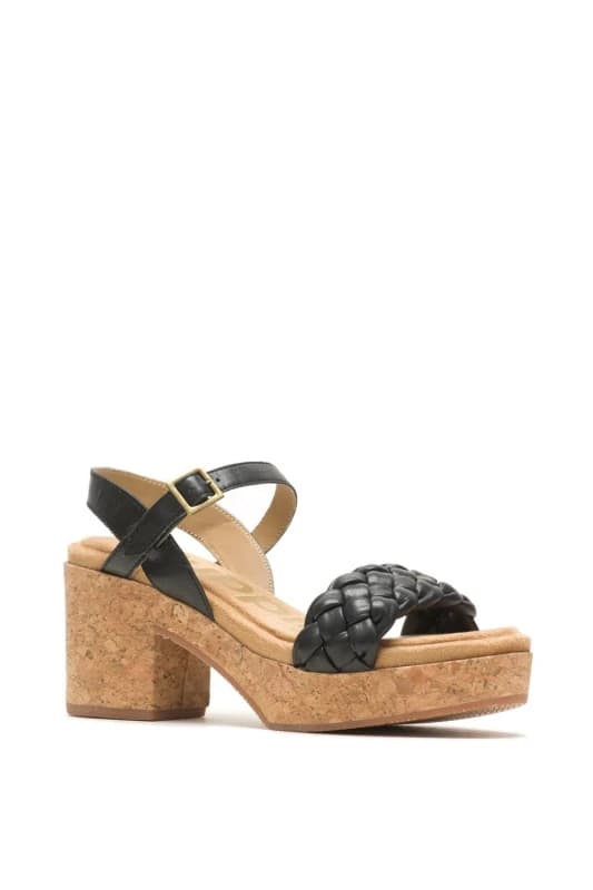 Hush Puppies Womens Poppy Quarter Strap Sandal in Black Size: 5 Black Female 5