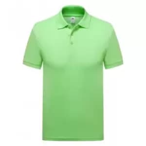 Fruit of the Loom Mens Premium Cotton Pique Polo Shirt (L) (Neo Mint)