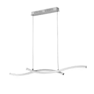 Surf Ceiling Pendant 23W LED Satin Nickel, Polished Chrome 3000K, 1631lm,