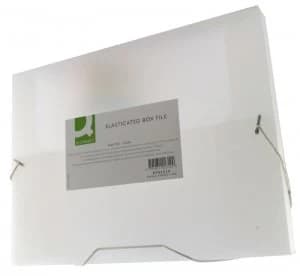 Q Connect Elasticated Boxfile Clear