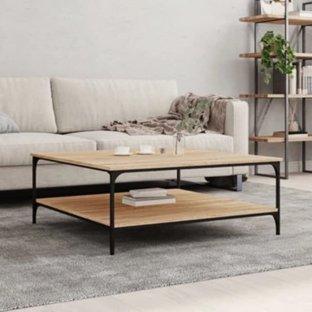 VIDAXL Coffee Table Sonoma Oak 100x100x40cm Engineered Wood Vidaxl 8720845941437