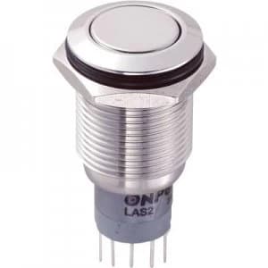 TRU COMPONENTS LAS2GQF 22SP Tamper proof pushbutton 250 V AC 3 A 2 x OnOn momentary
