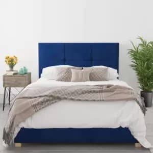 Farringdon King Size Ottoman Bed in Navy Velvet
