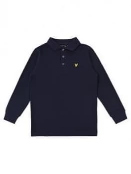 Lyle & Scott Boys Classic Long Sleeve Polo, Navy, Size 10-11 Years