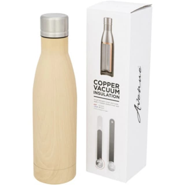 Avenue Avenue Vasa Copper Vacuum Insulated Bottle in Cream Cream One Size Unisex 5057819947335