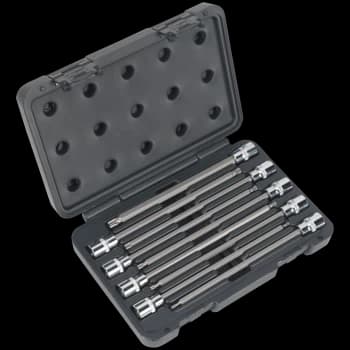 Sealey 9 Piece 3/8" Drive Long Reach Torx Socket Bit Set 3/8"