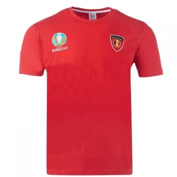 UEFA Euro 2020 Belgium T-Shirt Mens - Red