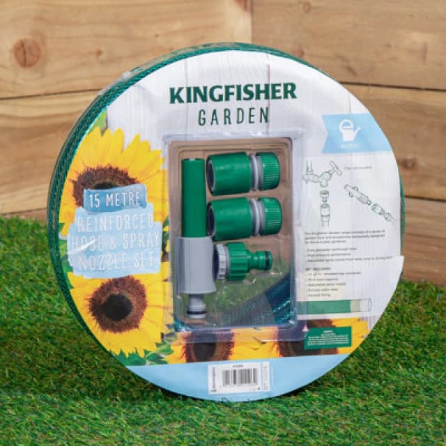 Samuel Alexander 15M Garden Hose And Spray Nozzle Set