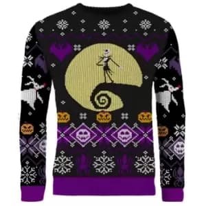 Nightmare Before Christmas 8-bit Christmas Jumper (Size L)