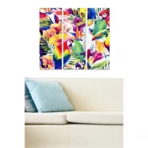 MDF374084149 Multicolor Decorative MDF Painting (3 Pieces)