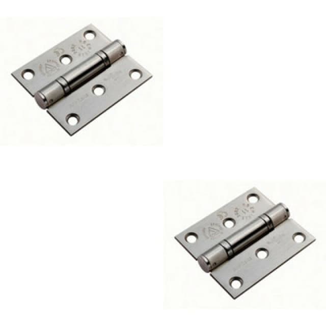 Loops 2x PAIR 76 x 67 x 2.5mm Ball Bearing Hinge Satin Stainless Steel Interior Door Metallics