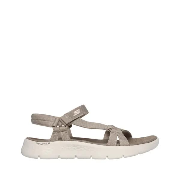 Skechers Go Walk Flex Heather Strap Sandal - Taupe Textile Brown VT2NI Female 3,4,5,6,7,8
