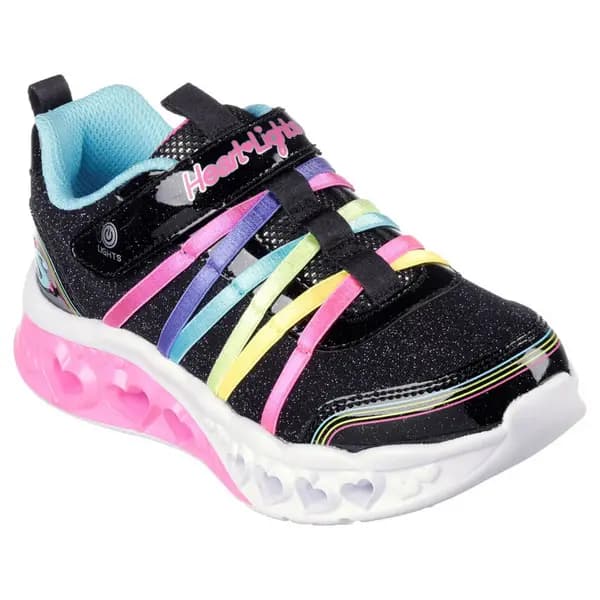 Skechers Girls Flutter Heart Lights Rainbow Bestie Trainers UK Size 12 (EU 30)