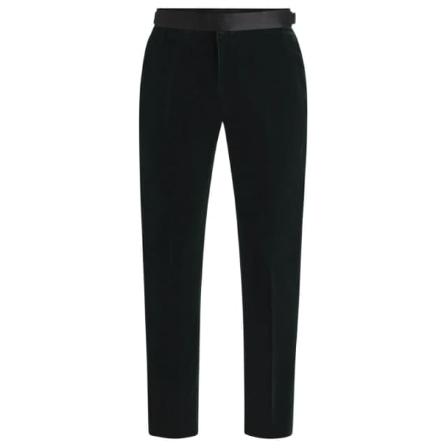 Boss Mens H-Genius-Tux Slim Fit Suit Trousers Open Green 385 male 30 Reg