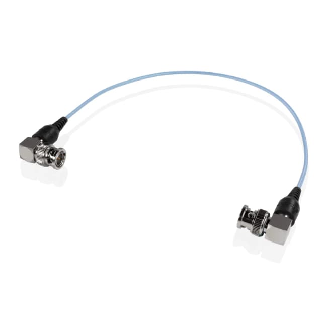 Shape skinny 90-degree BNC cable 12" blue