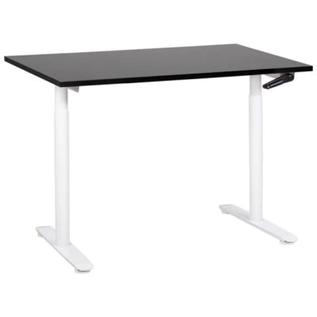 Beliani Manual Adjustable Standing Desk Destinas Black/ White 120 Cm 72 Cm