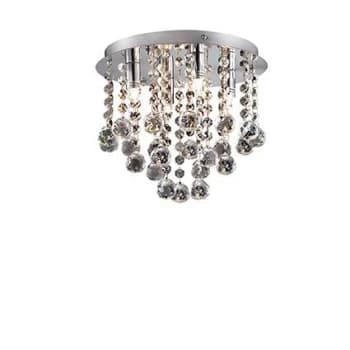Bijoux 4 Light Medium Semi Flush Ceiling Light Chrome, Crystal, G9